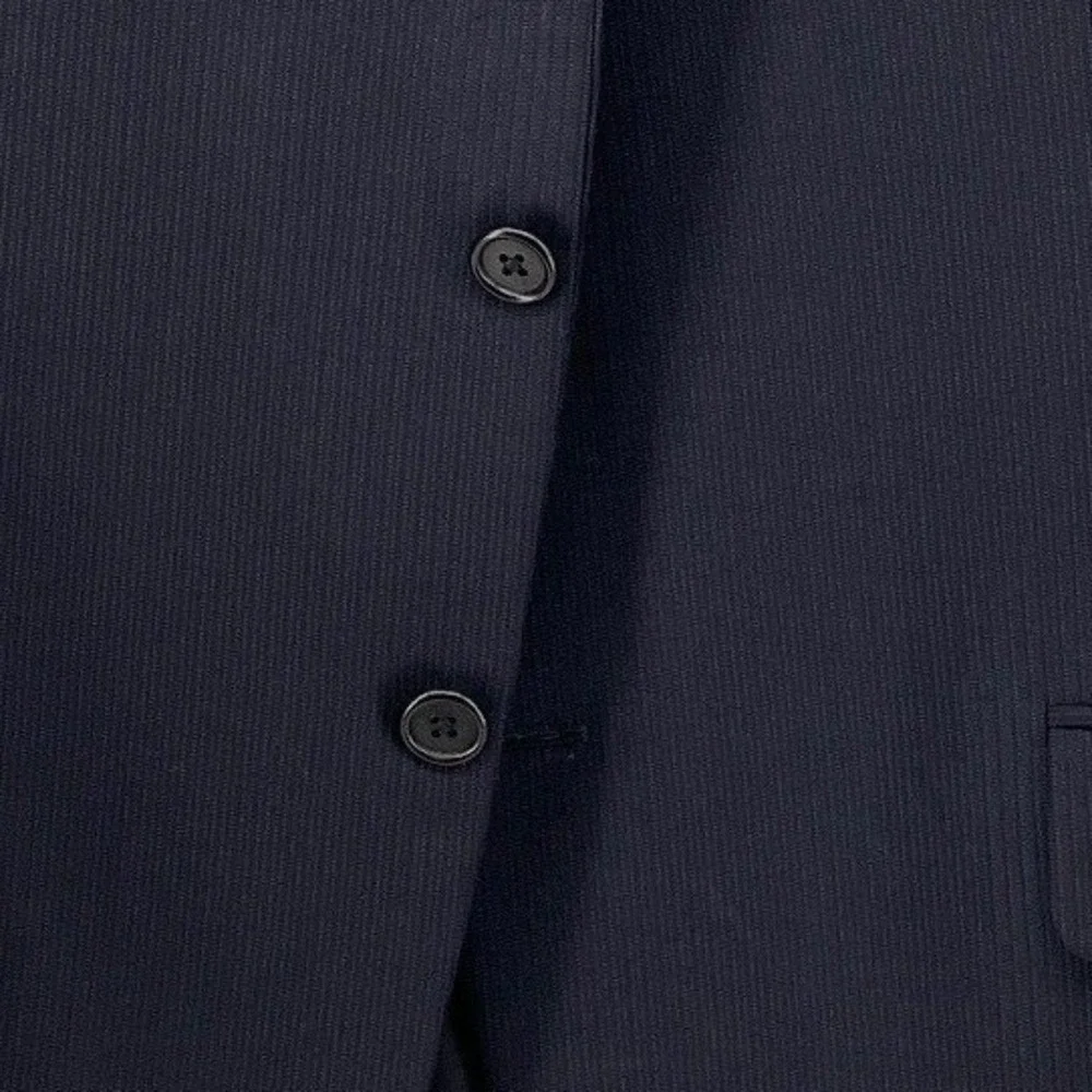 Hickey Freeman Loro Piana Sport Coat Mens 44 Navy Blue Super 150s Wool Pinstripe